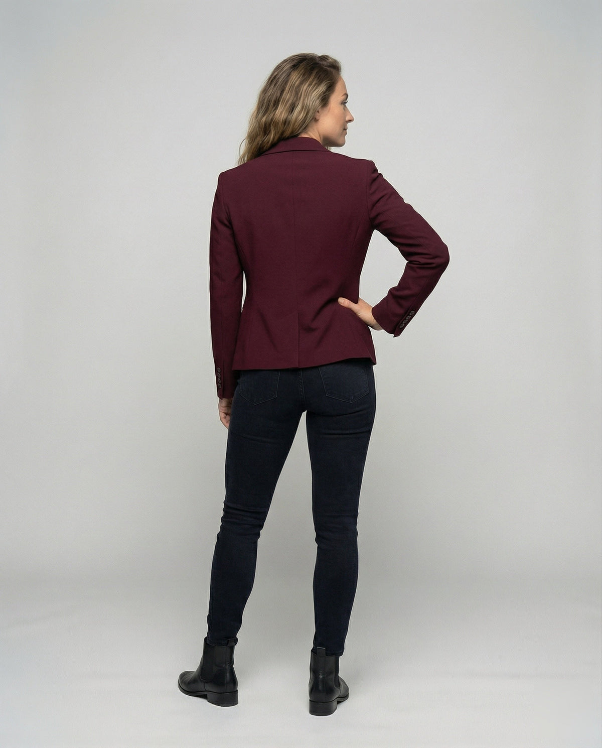 Beatrice | Women's Fitted Peplum Blazer With Button Front