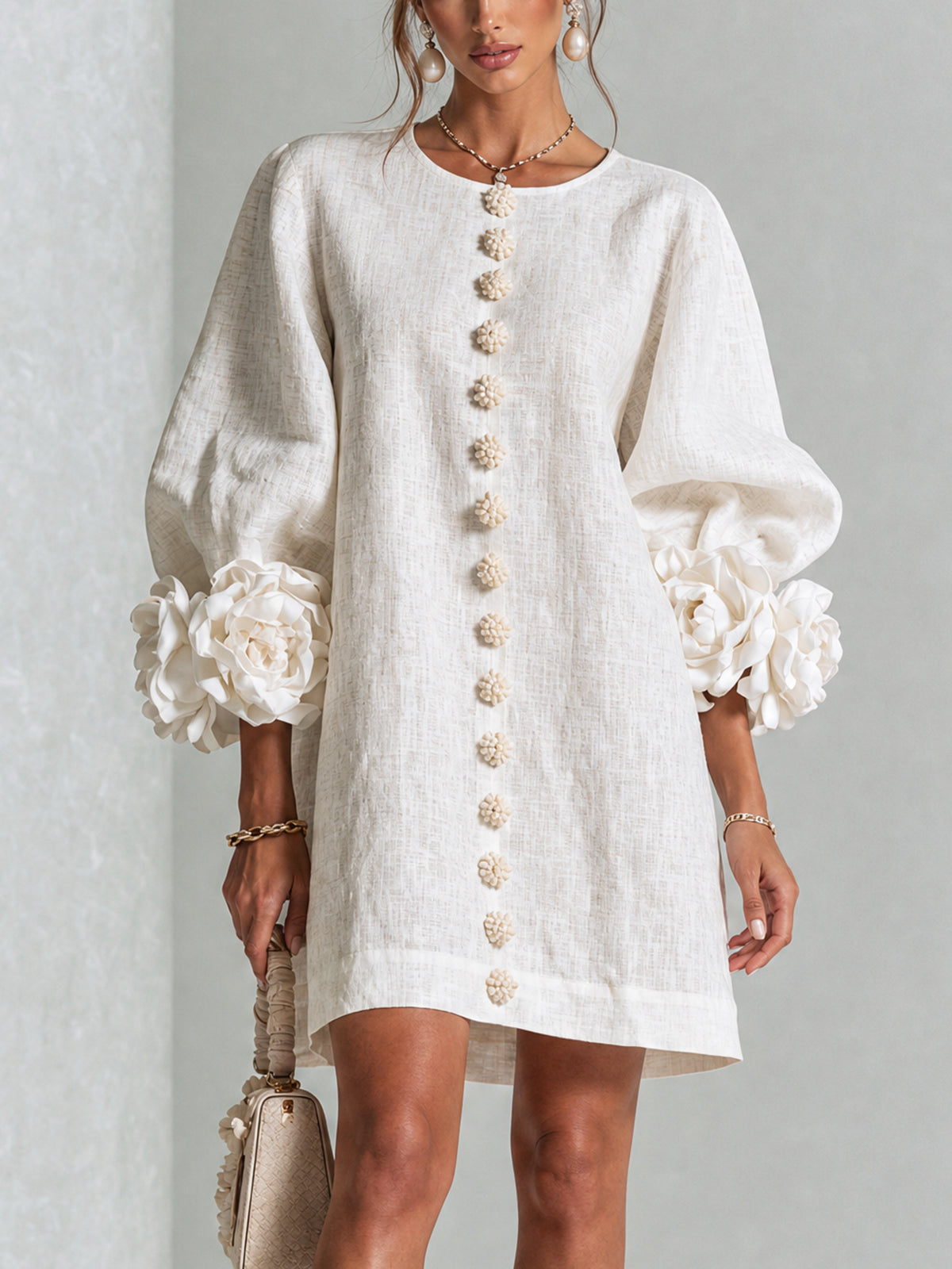 Benedetta | Floral Button-Down Mini Dress