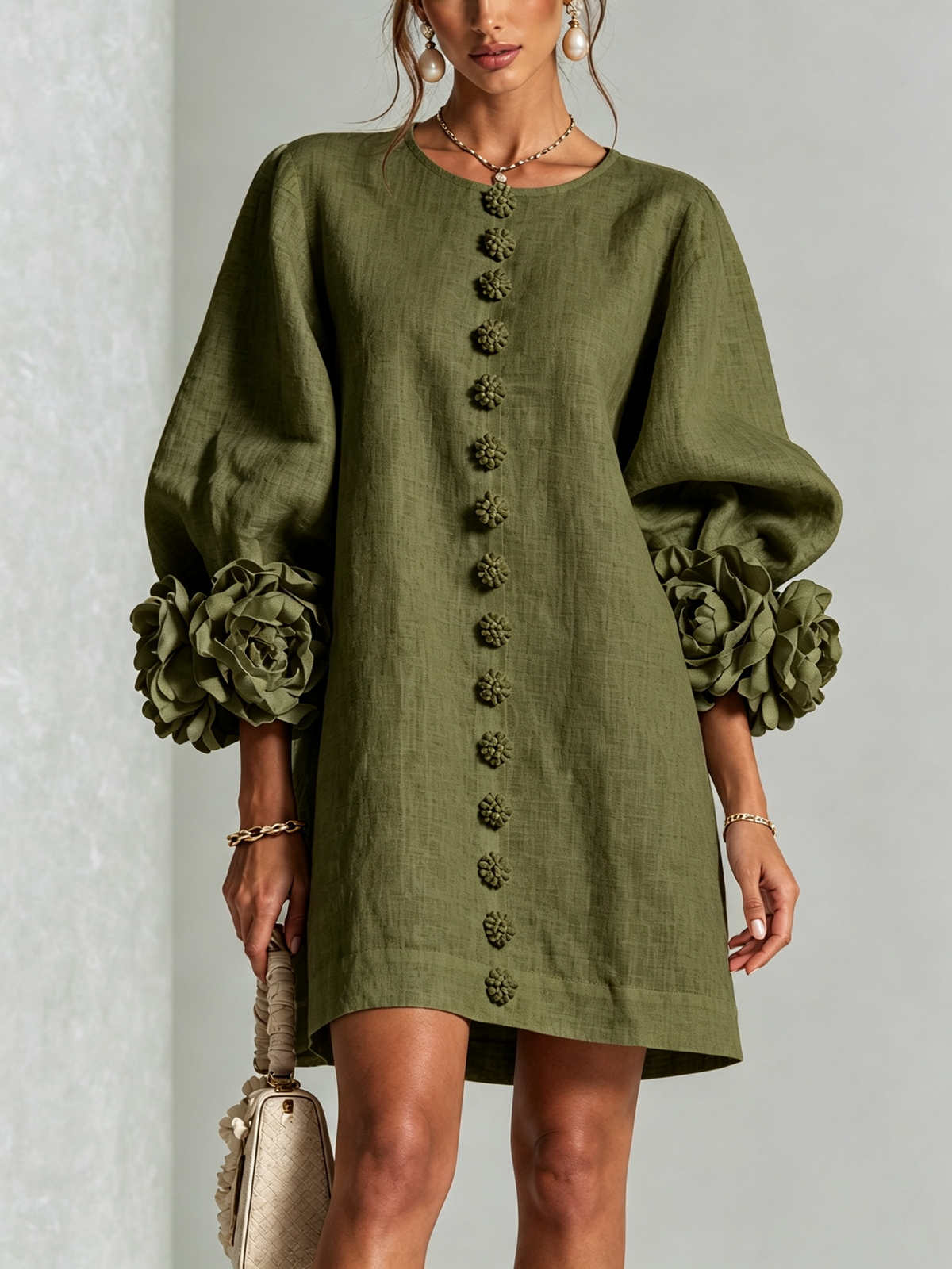 Benedetta | Floral Button-Down Mini Dress