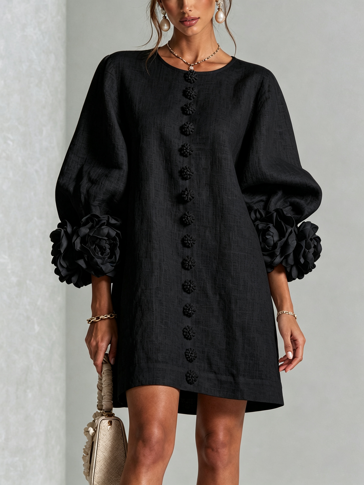 Benedetta | Floral Button-Down Mini Dress