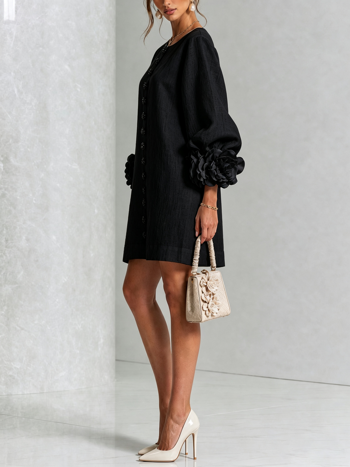 Benedetta | Floral Button-Down Mini Dress