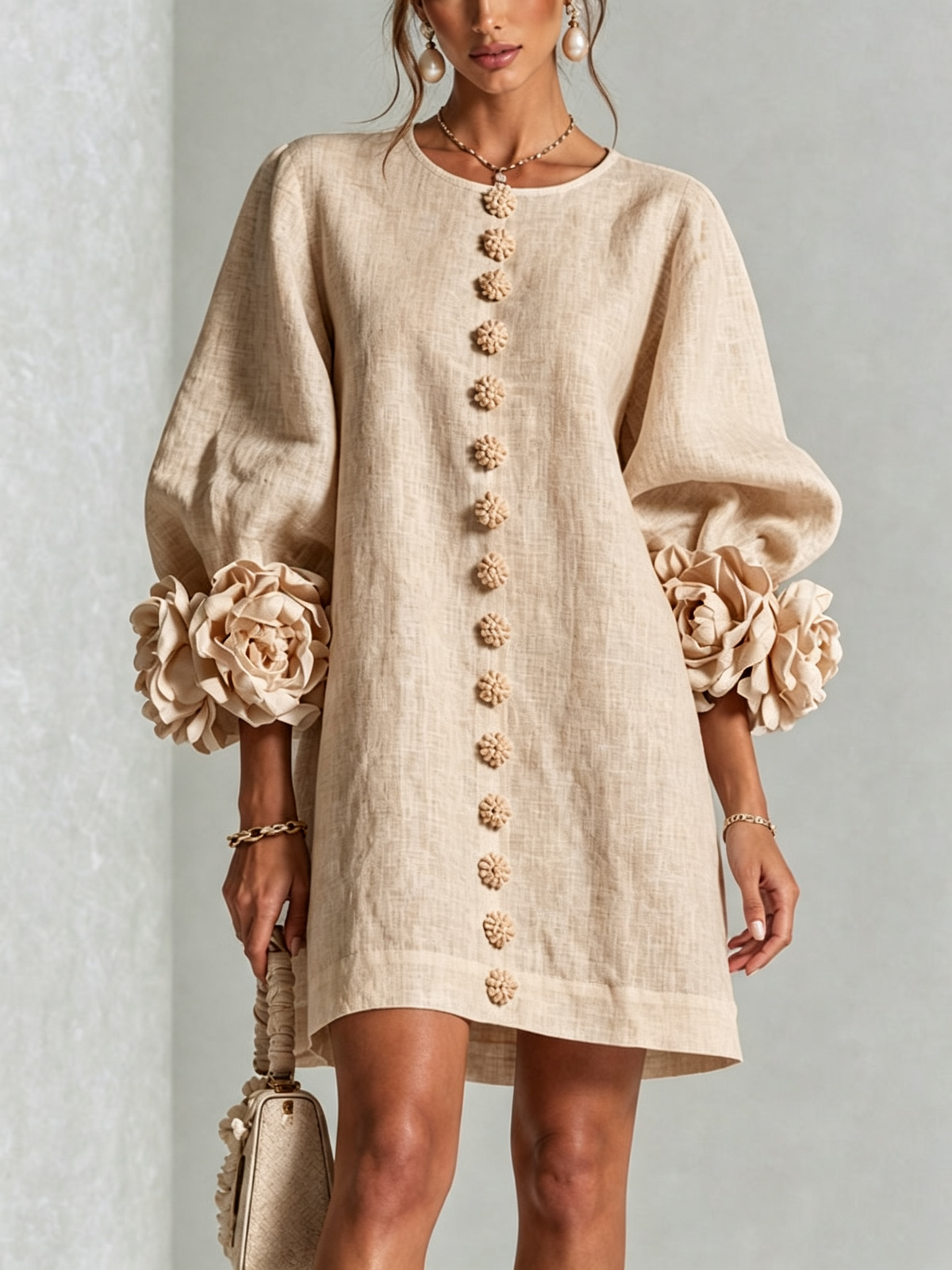 Benedetta | Floral Button-Down Mini Dress