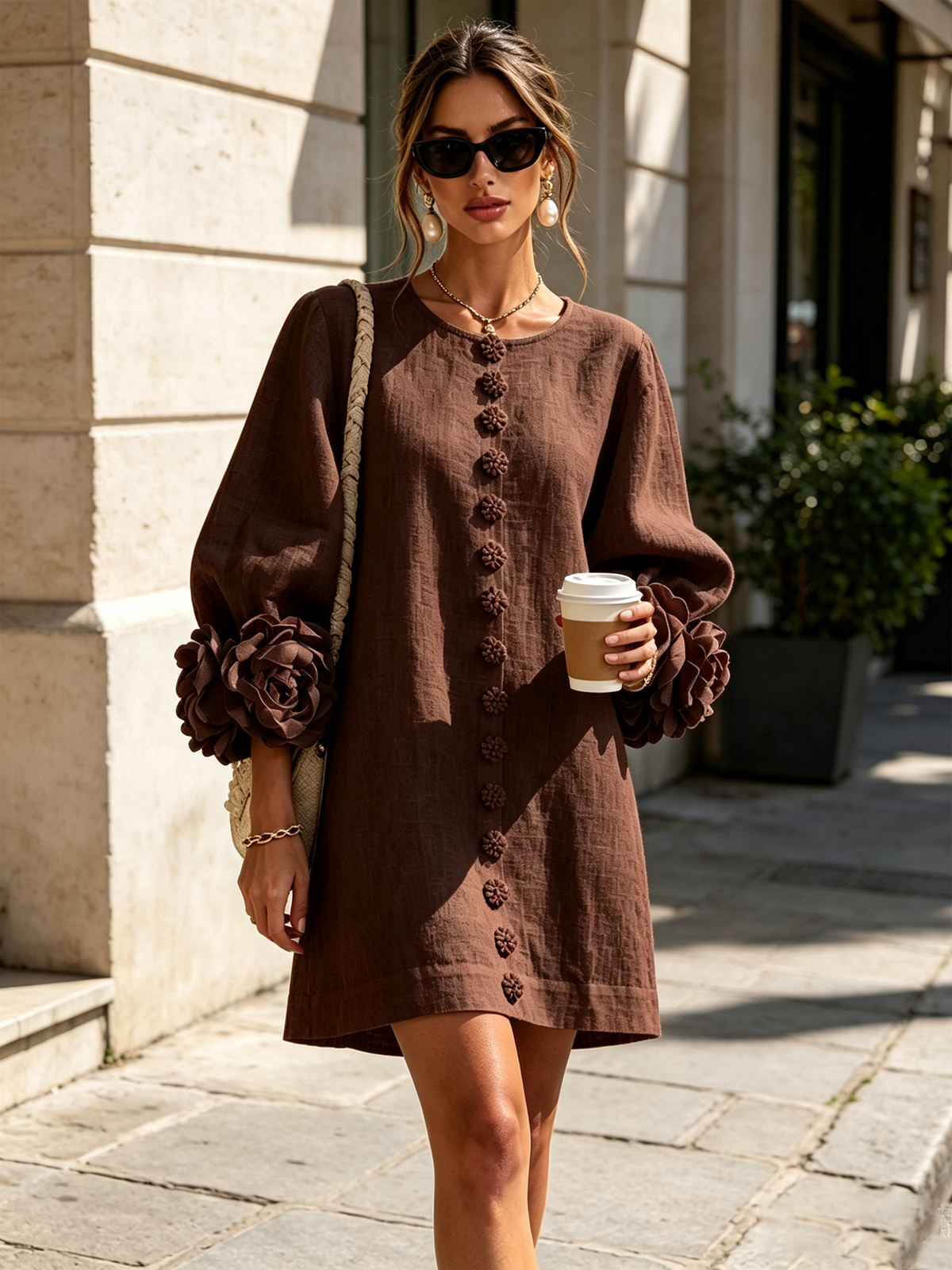 Benedetta | Floral Button-Down Mini Dress
