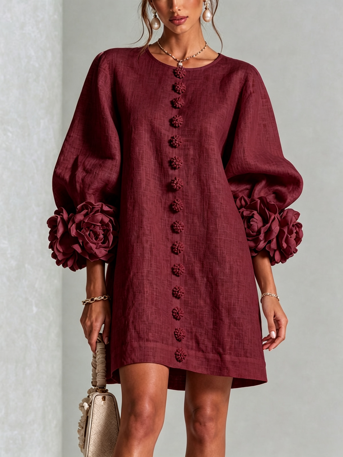 Benedetta | Floral Button-Down Mini Dress