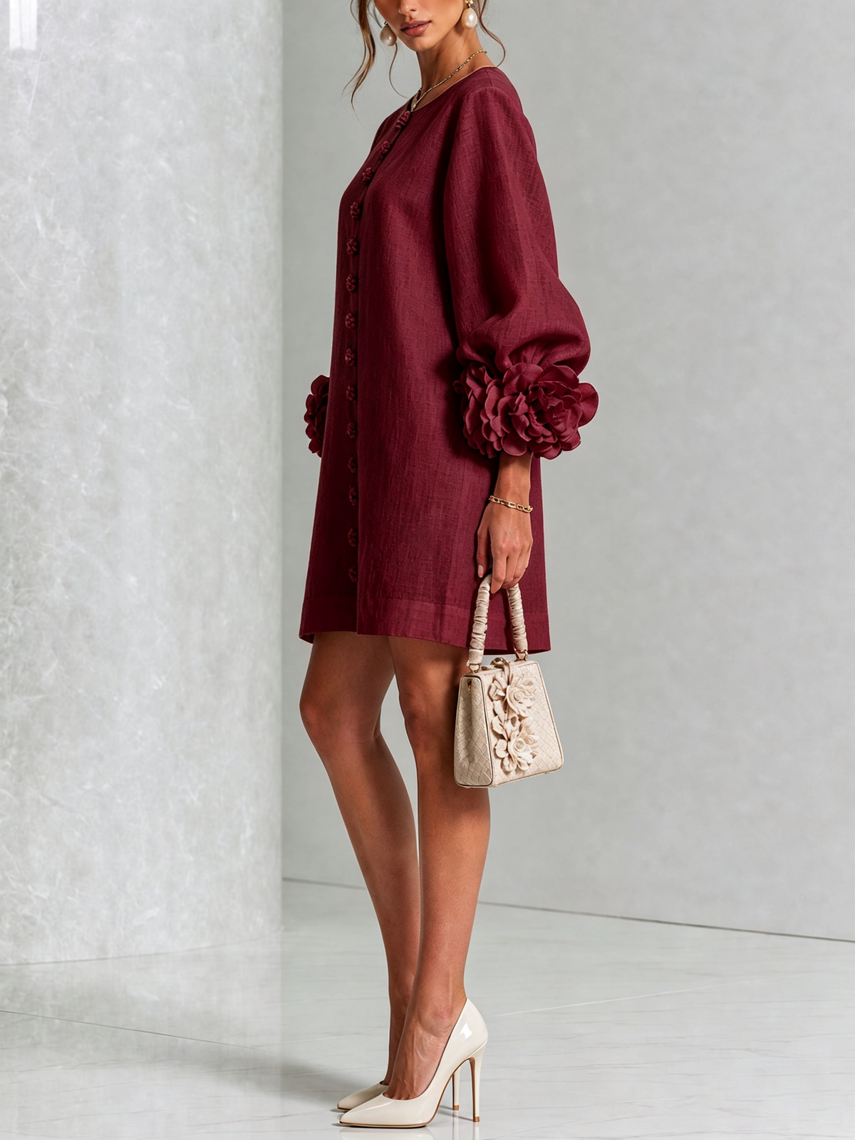 Benedetta | Floral Button-Down Mini Dress