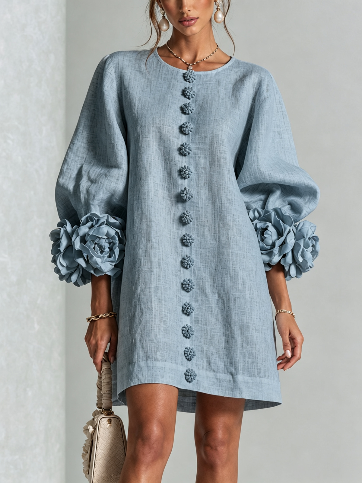 Benedetta | Floral Button-Down Mini Dress
