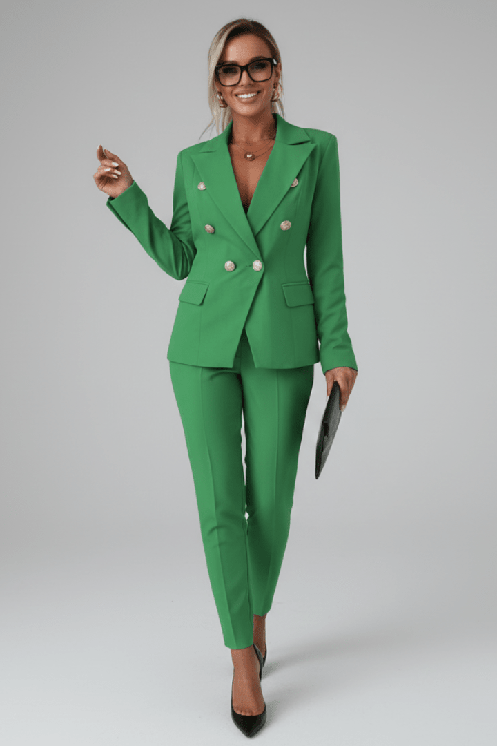 Betty | Women’s Two-Piece Suit with Double-Breasted Blazer and Straight Trousers