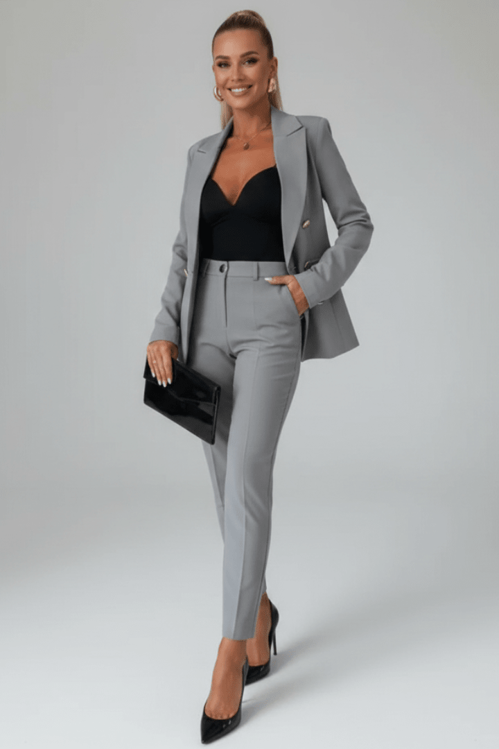Betty | Women’s Two-Piece Suit with Double-Breasted Blazer and Straight Trousers