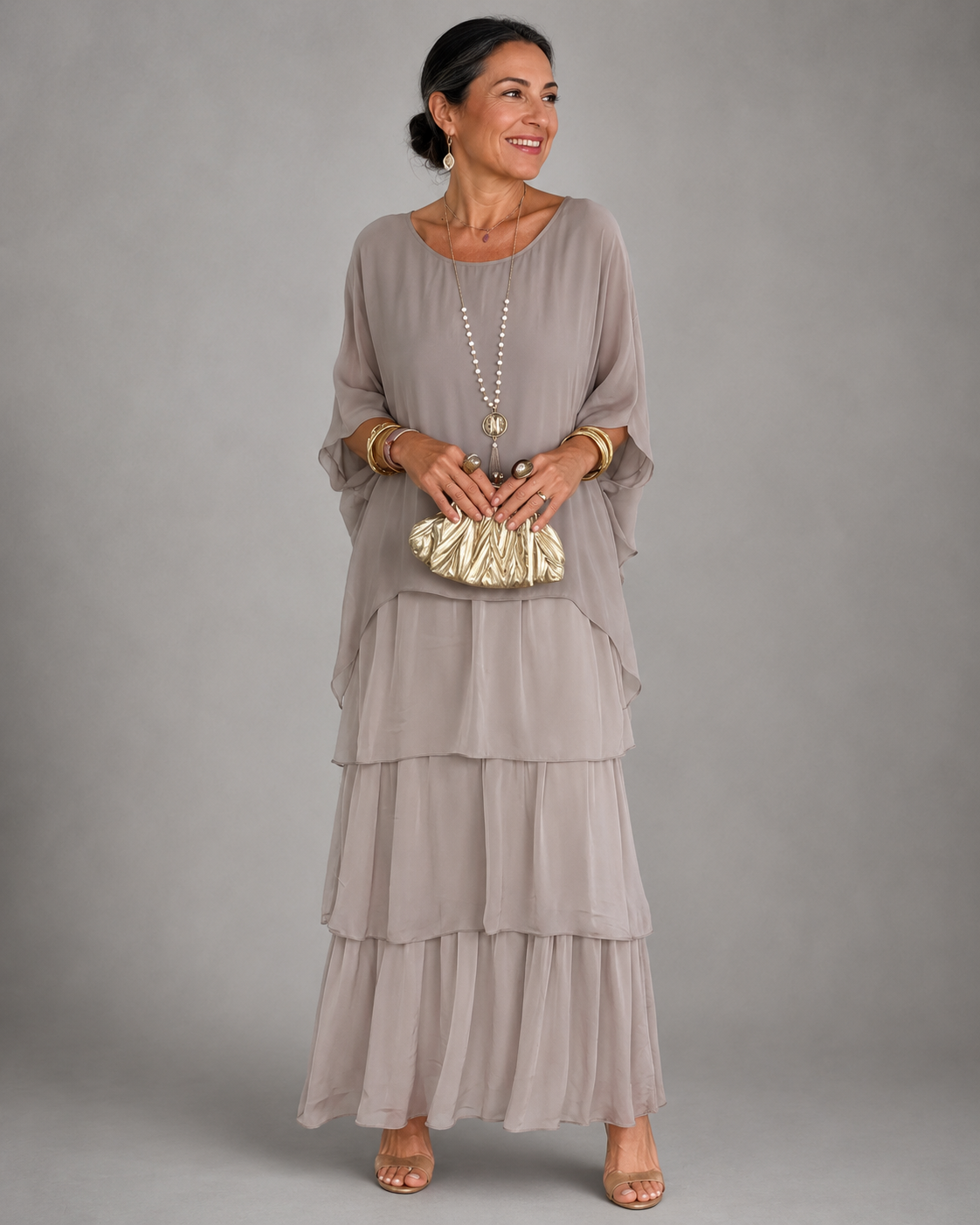 Bianca | Women’s Flowing Layered Maxi Dress