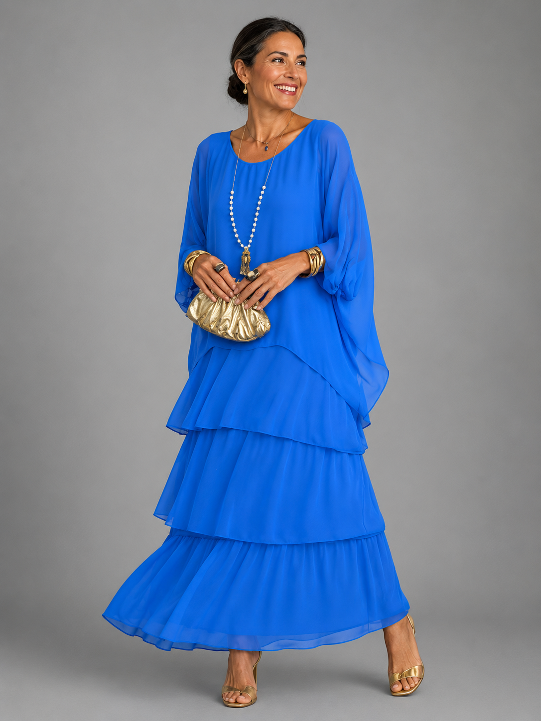 Bianca | Women’s Flowing Layered Maxi Dress