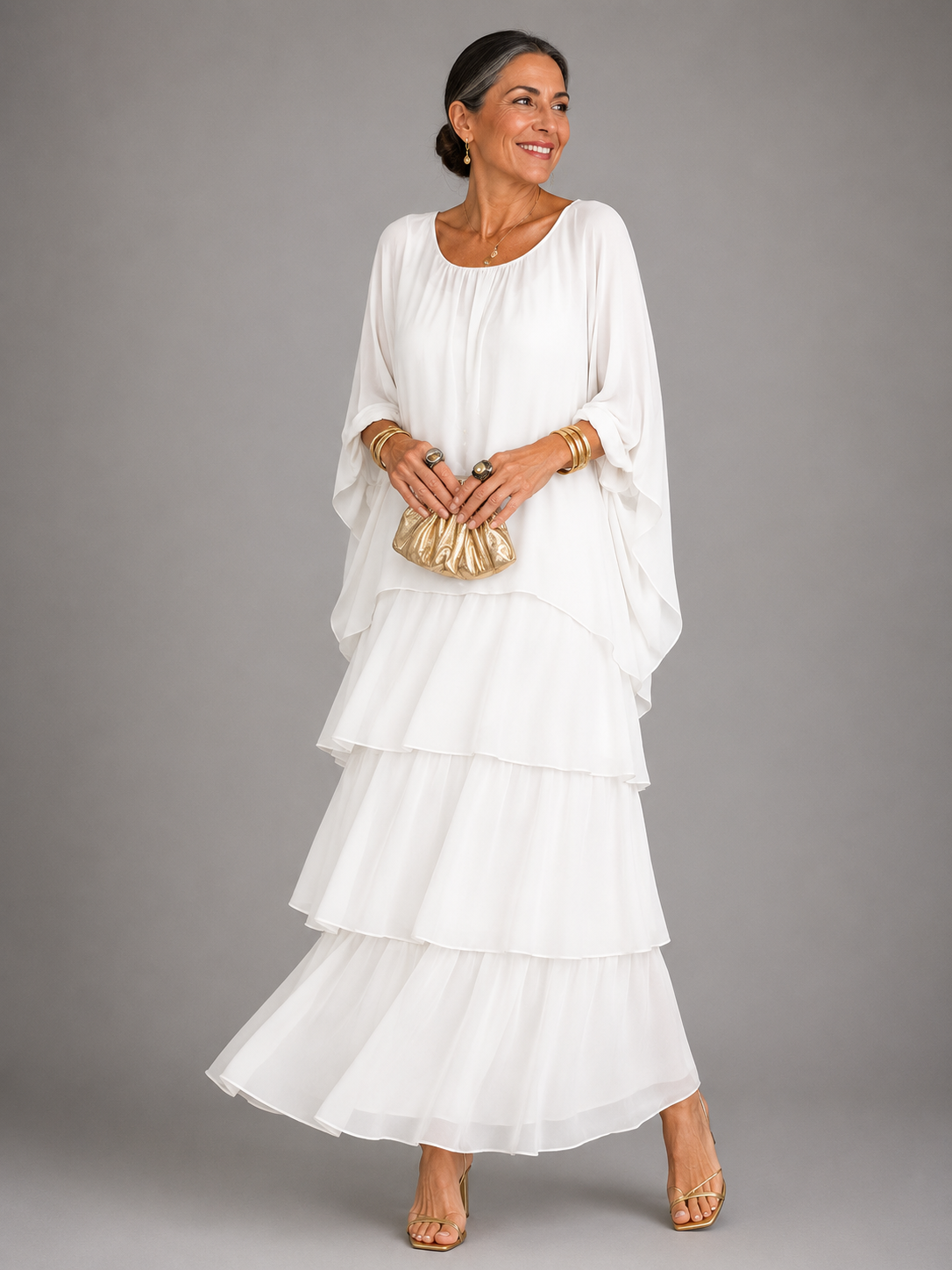 Bianca | Women’s Flowing Layered Maxi Dress