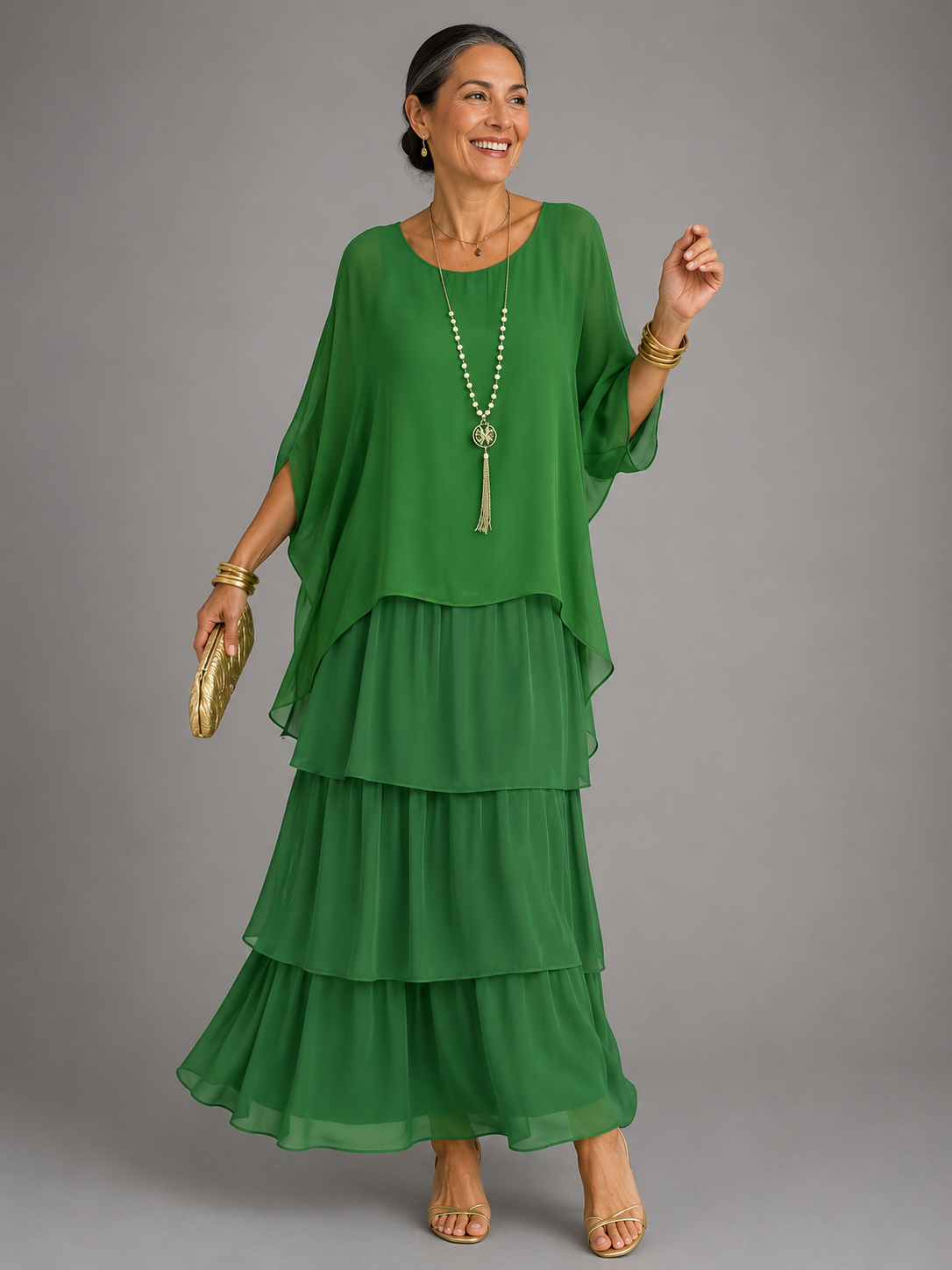 Bianca | Women’s Flowing Layered Maxi Dress