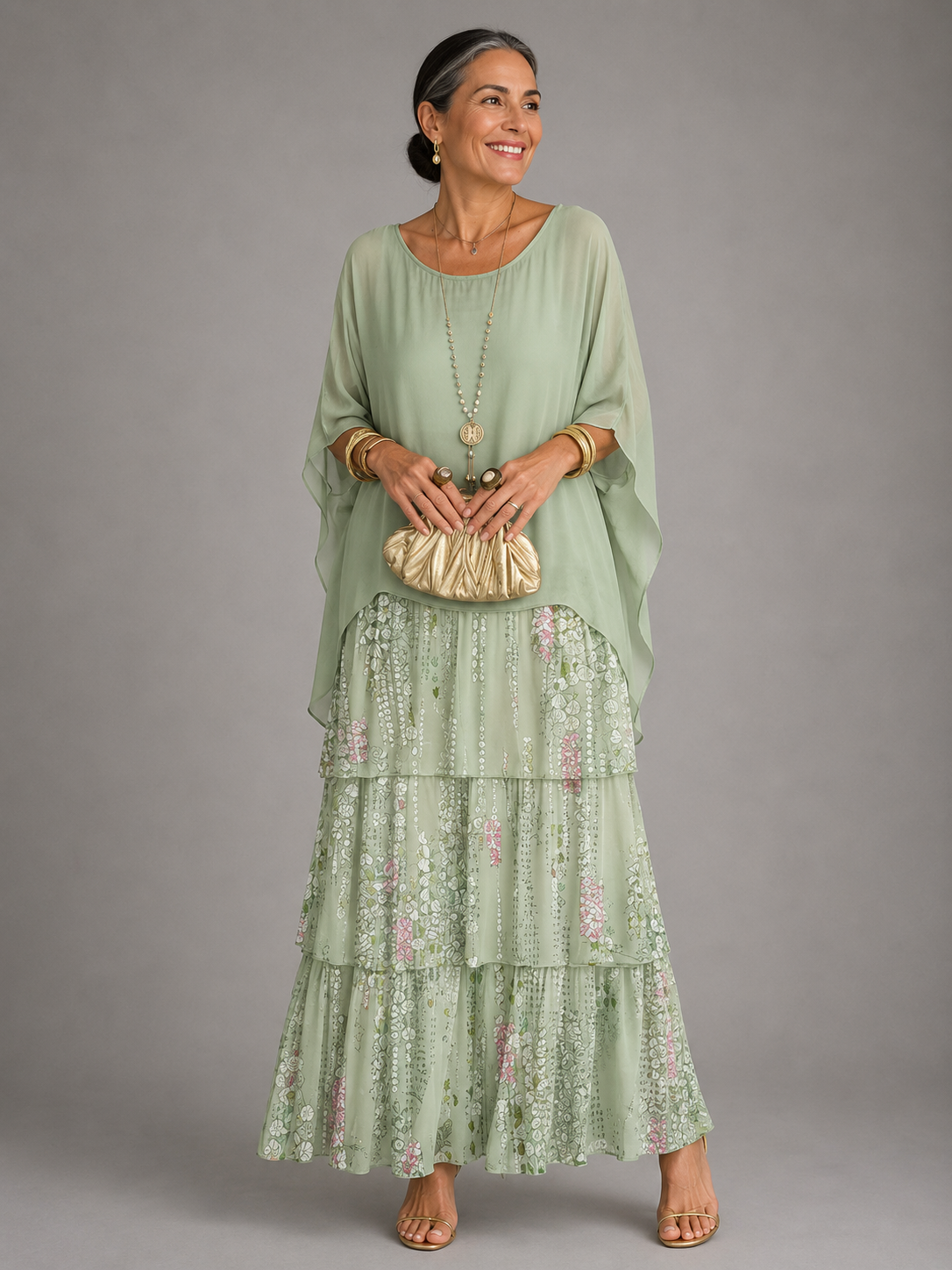 Bianca | Women’s Flowing Layered Maxi Dress