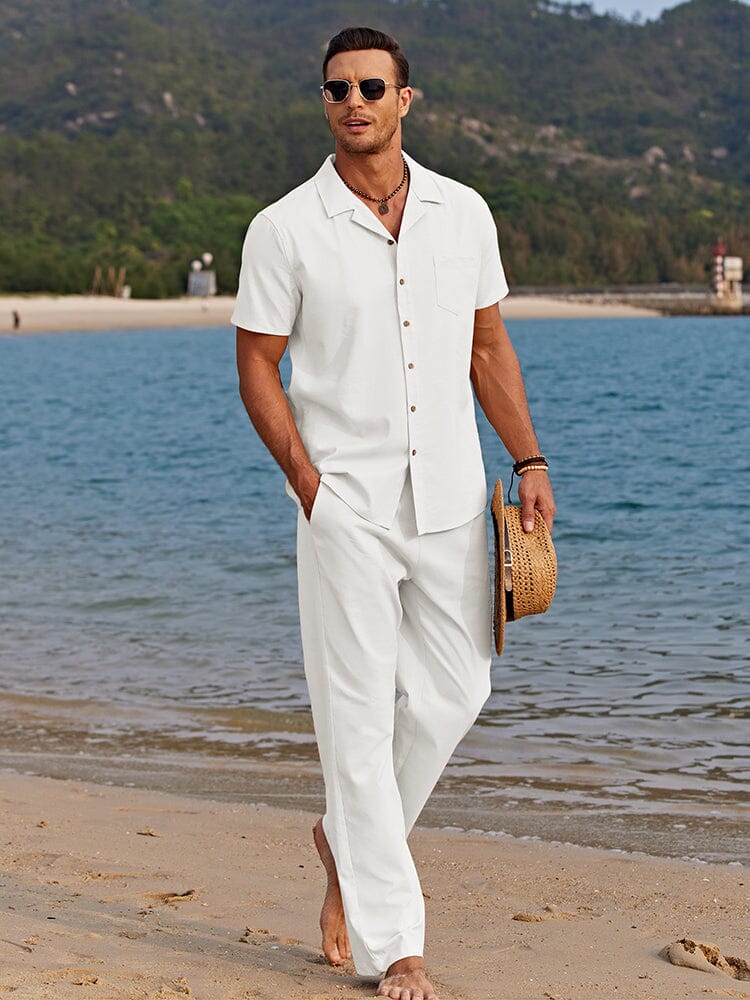Brooks | Men’s Camp Collar Shirt and Relaxed Trousers Set