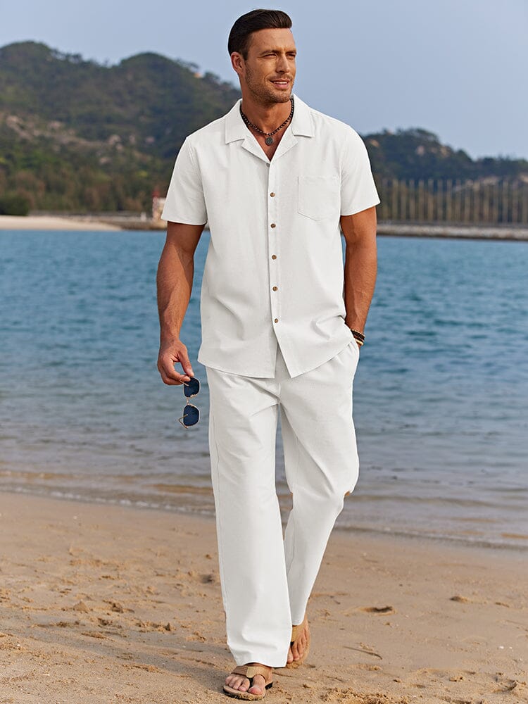 Brooks | Men’s Camp Collar Shirt and Relaxed Trousers Set