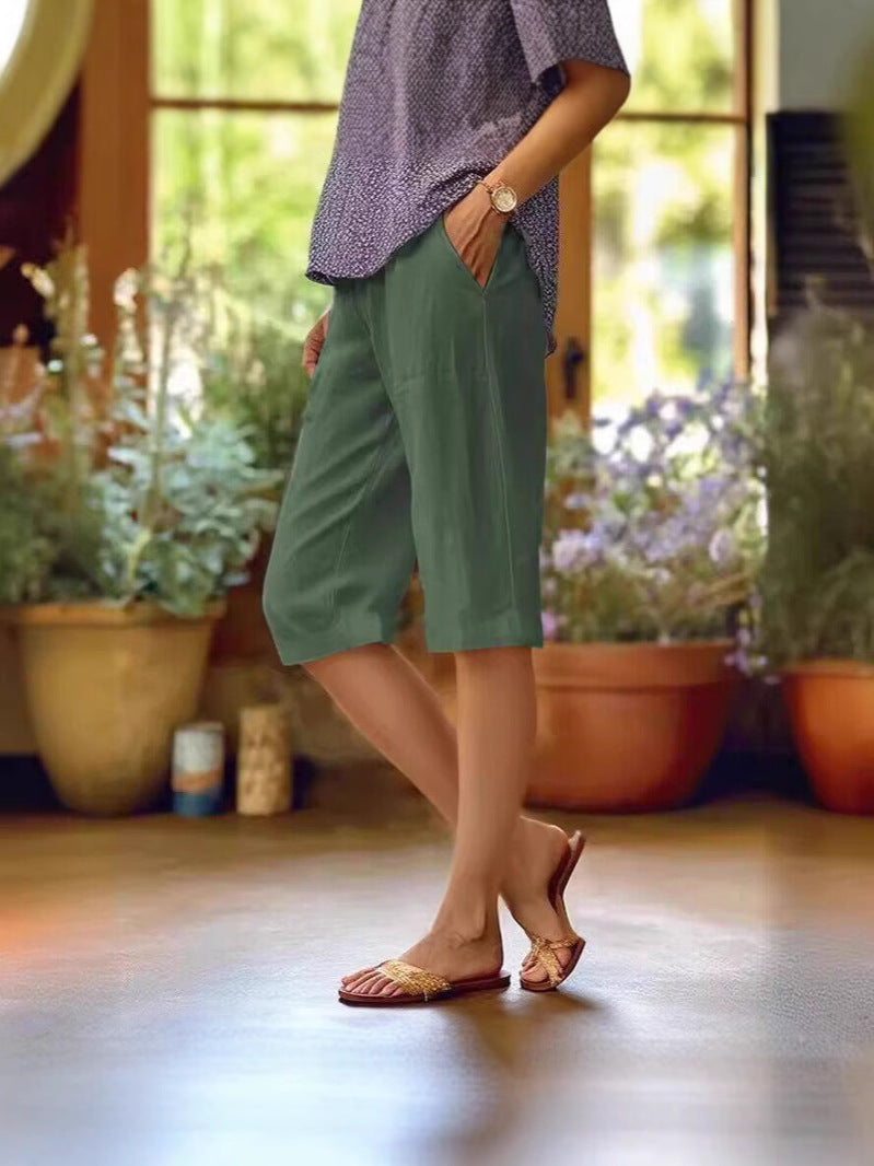 Carmen | Women’s Knee-Length Straight-Leg Shorts