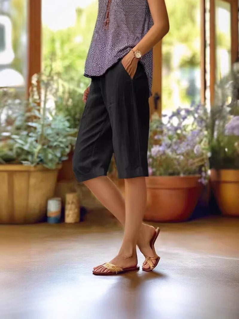 Carmen | Women’s Knee-Length Straight-Leg Shorts