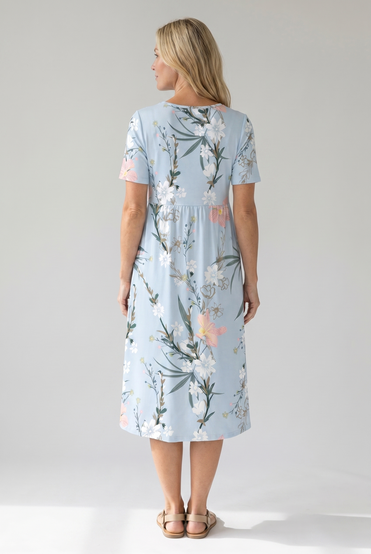 Cecily | Women’s Floral Print A-Line Midi Dress
