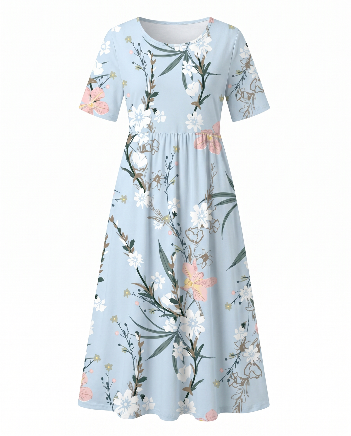 Cecily | Women’s Floral Print A-Line Midi Dress
