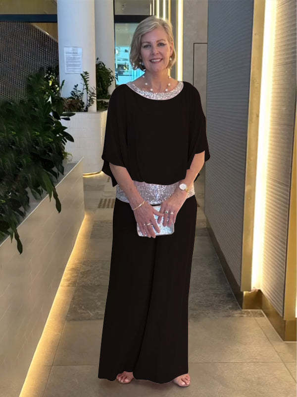 Claribel | Embellished Blouse & Wide-Leg Trouser Set