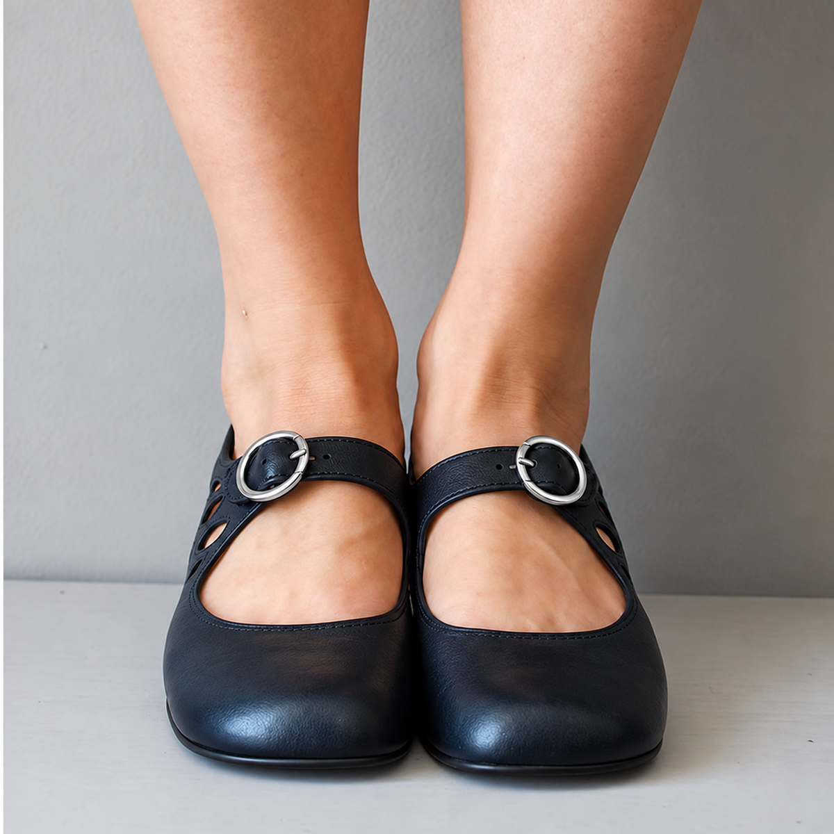 Claudette | Women's Retro Mary Jane Low Block Heel Shoes