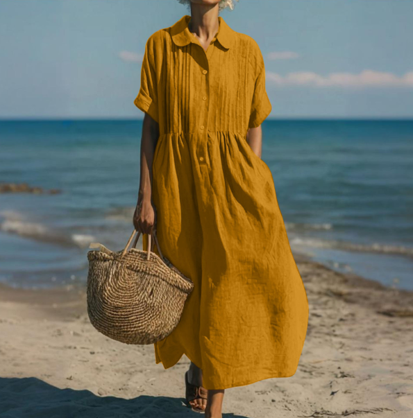 Cressida | Women's Button-Front Midi Shirt Dress