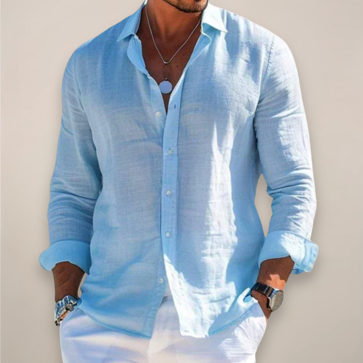 Desmond | Men’s Long-Sleeve Button-Front Shirt