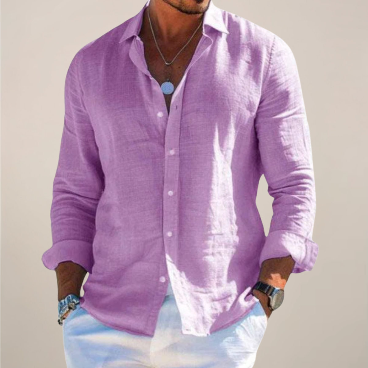 Desmond | Men’s Long-Sleeve Button-Front Shirt