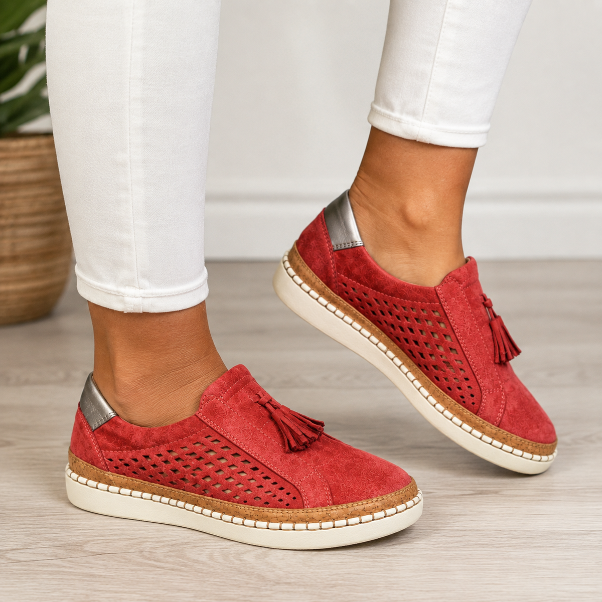 Eliana | Perforated Slip-On Loafers