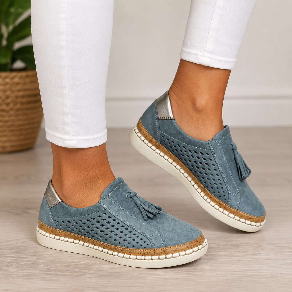Eliana | Perforated Slip-On Loafers