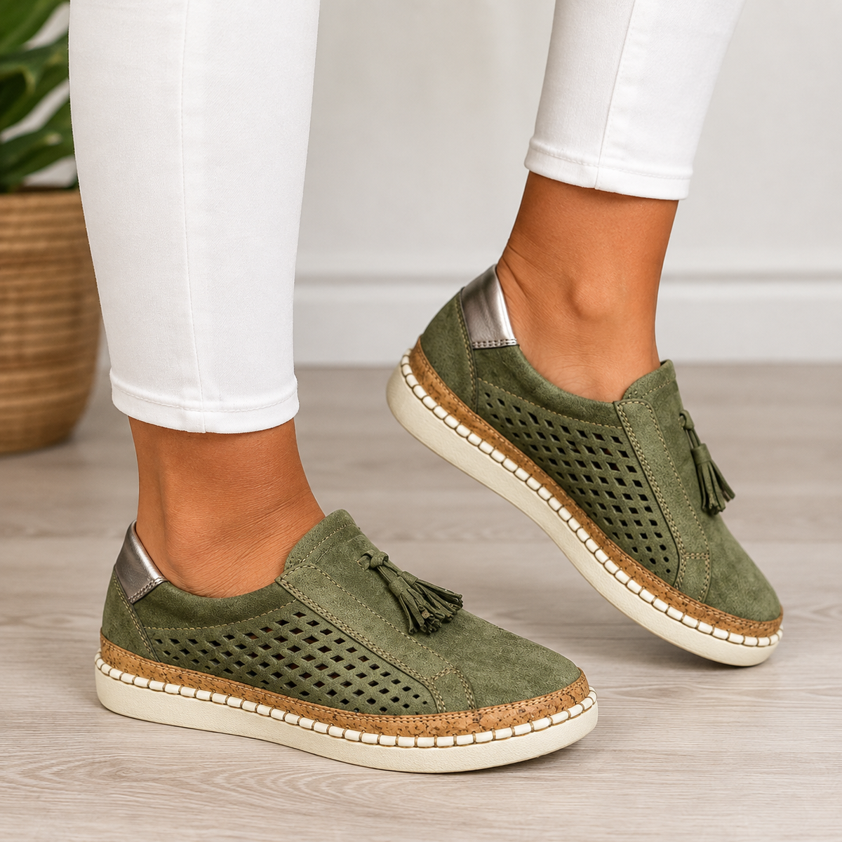 Eliana | Perforated Slip-On Loafers