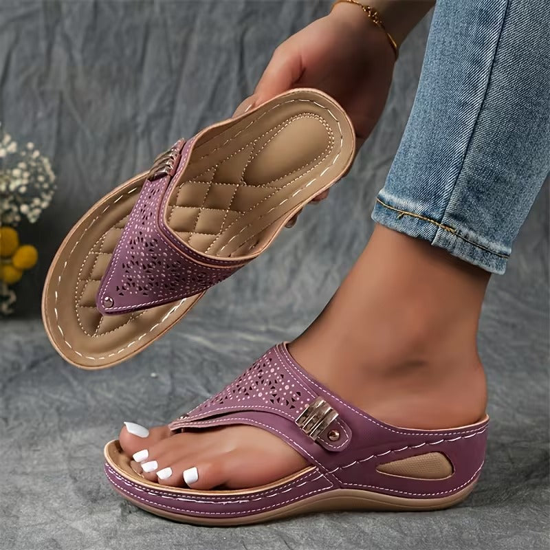 Felicia | Women’s Wedge Sandals with Adjustable Buckle