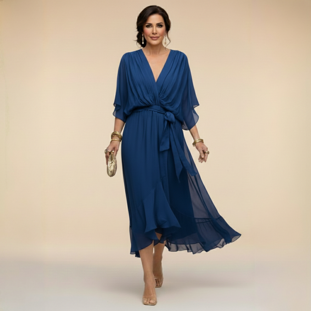 Felicity | Women's V-Neck Dress with Fringe Details