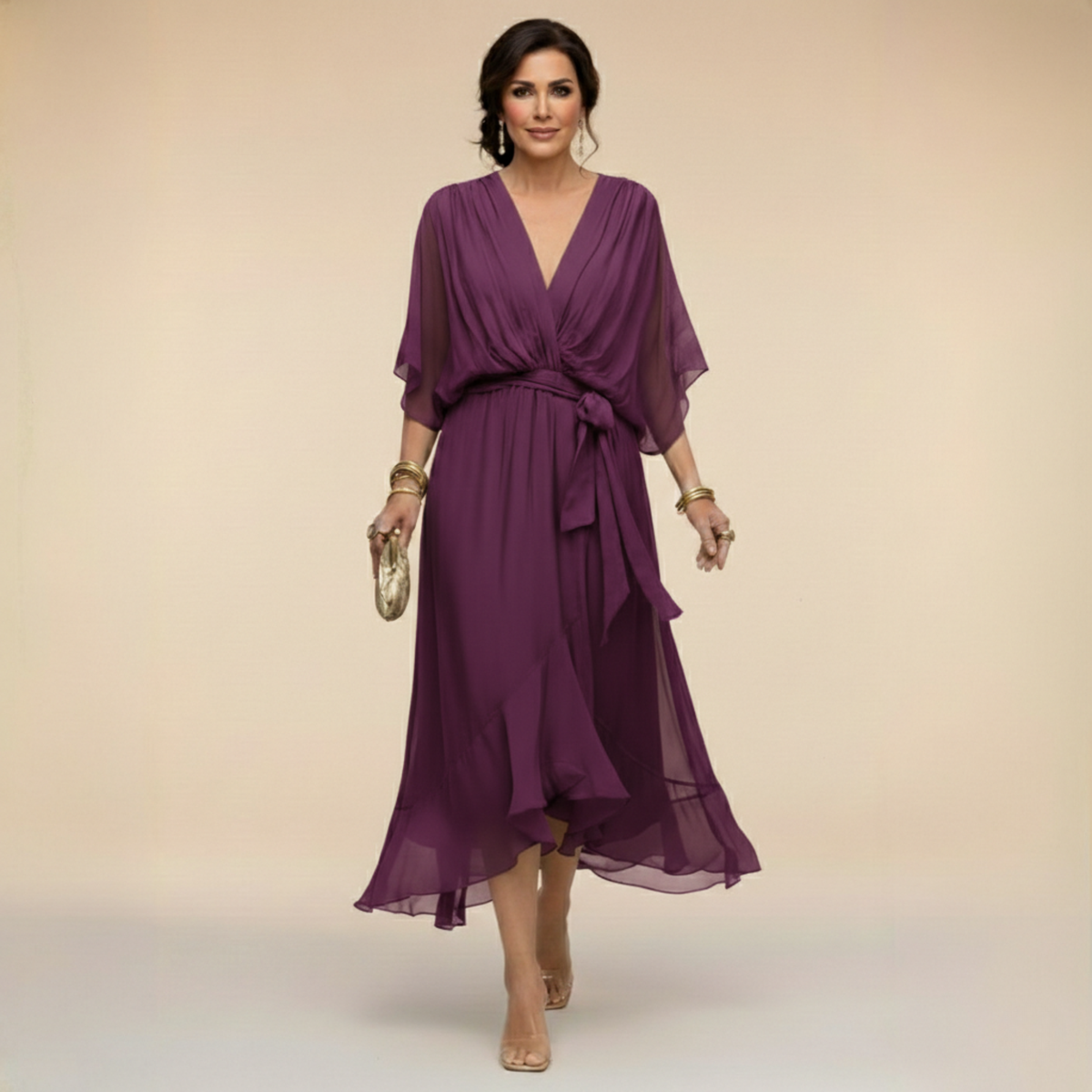 Felicity | Women's V-Neck Dress with Fringe Details