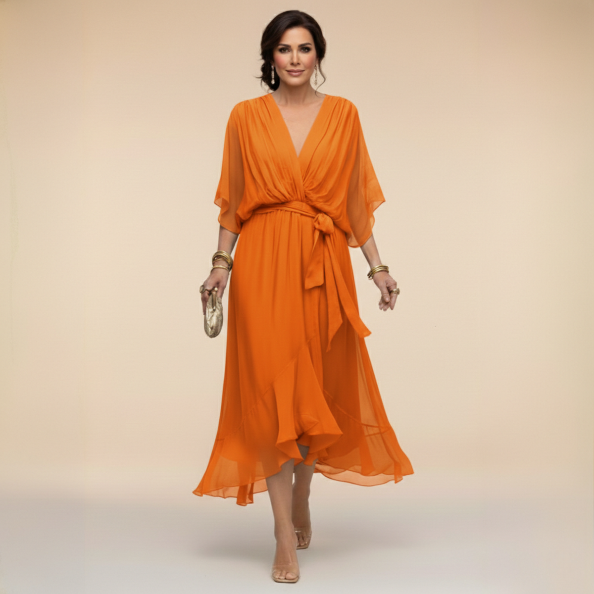 Felicity | Women's V-Neck Dress with Fringe Details