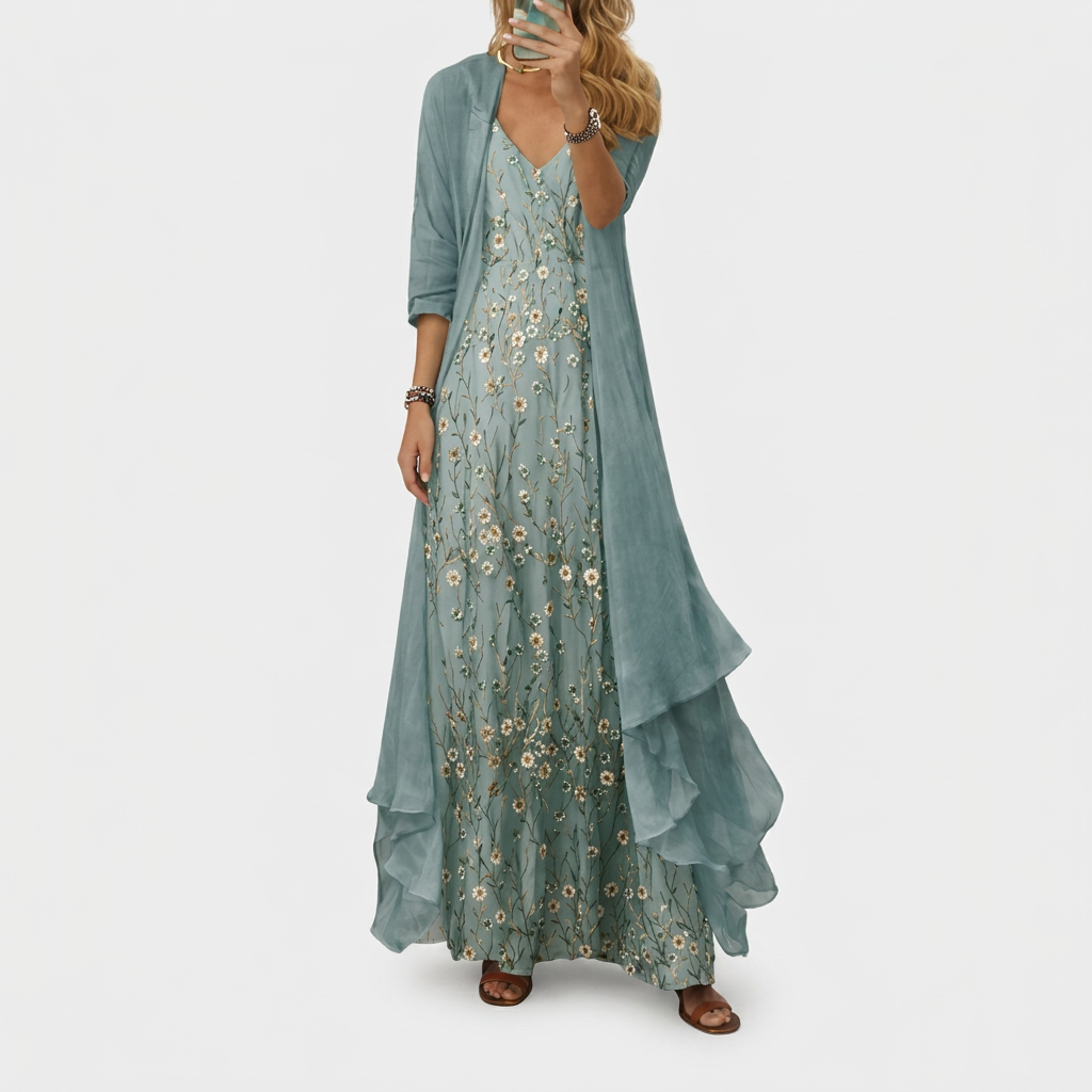 Florence | Women's Maxi Dress and Jacket Set