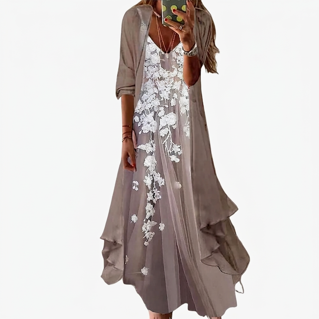 Florence | Women's Maxi Dress and Jacket Set
