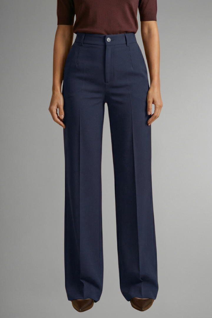 Georgia | Women's High-Waisted Straight-Leg Trousers