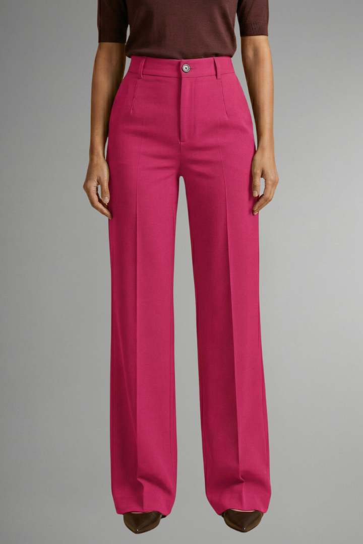 Georgia | Women's High-Waisted Straight-Leg Trousers