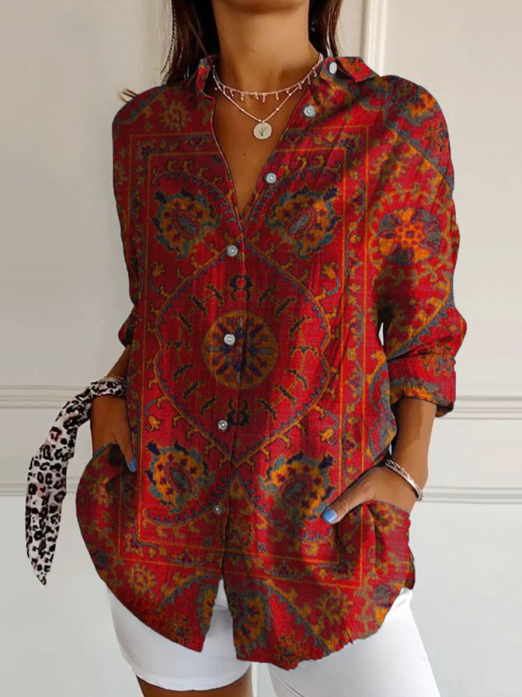 Georgia | Women's Vintage Button-Front Shirt