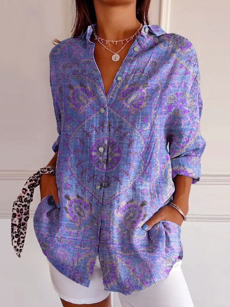 Georgia | Women's Vintage Button-Front Shirt