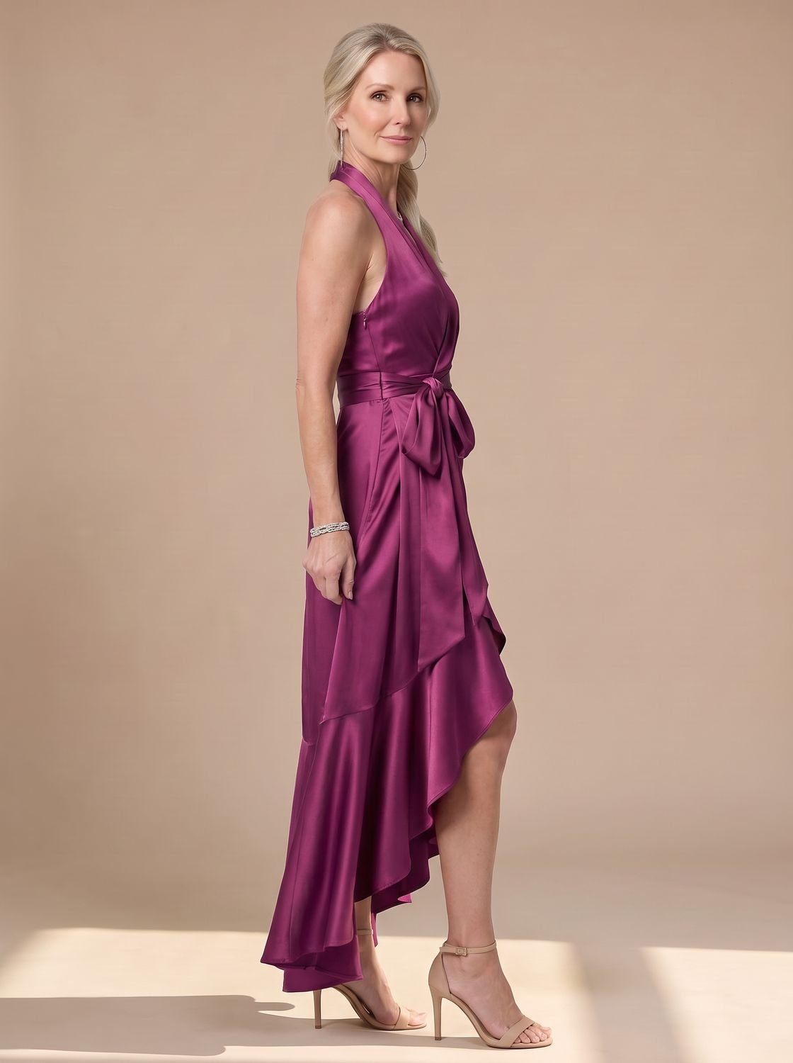 Georgina | Women's Halter Wrap Cocktail Dress