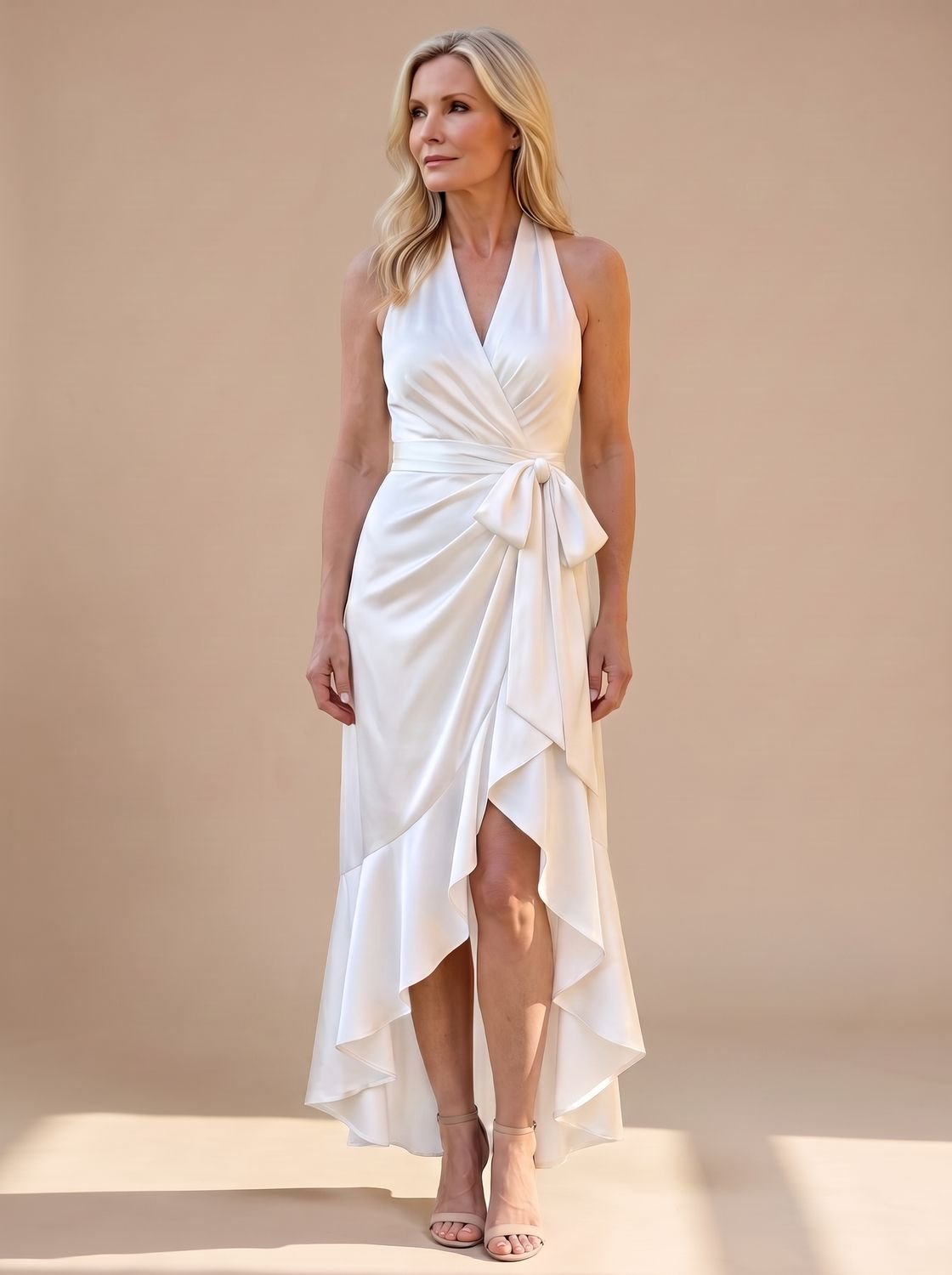 Georgina | Women's Halter Wrap Cocktail Dress