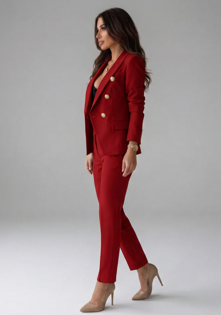 Gwendolyn | Women's Double-Breasted Blazer and Trousers Set
