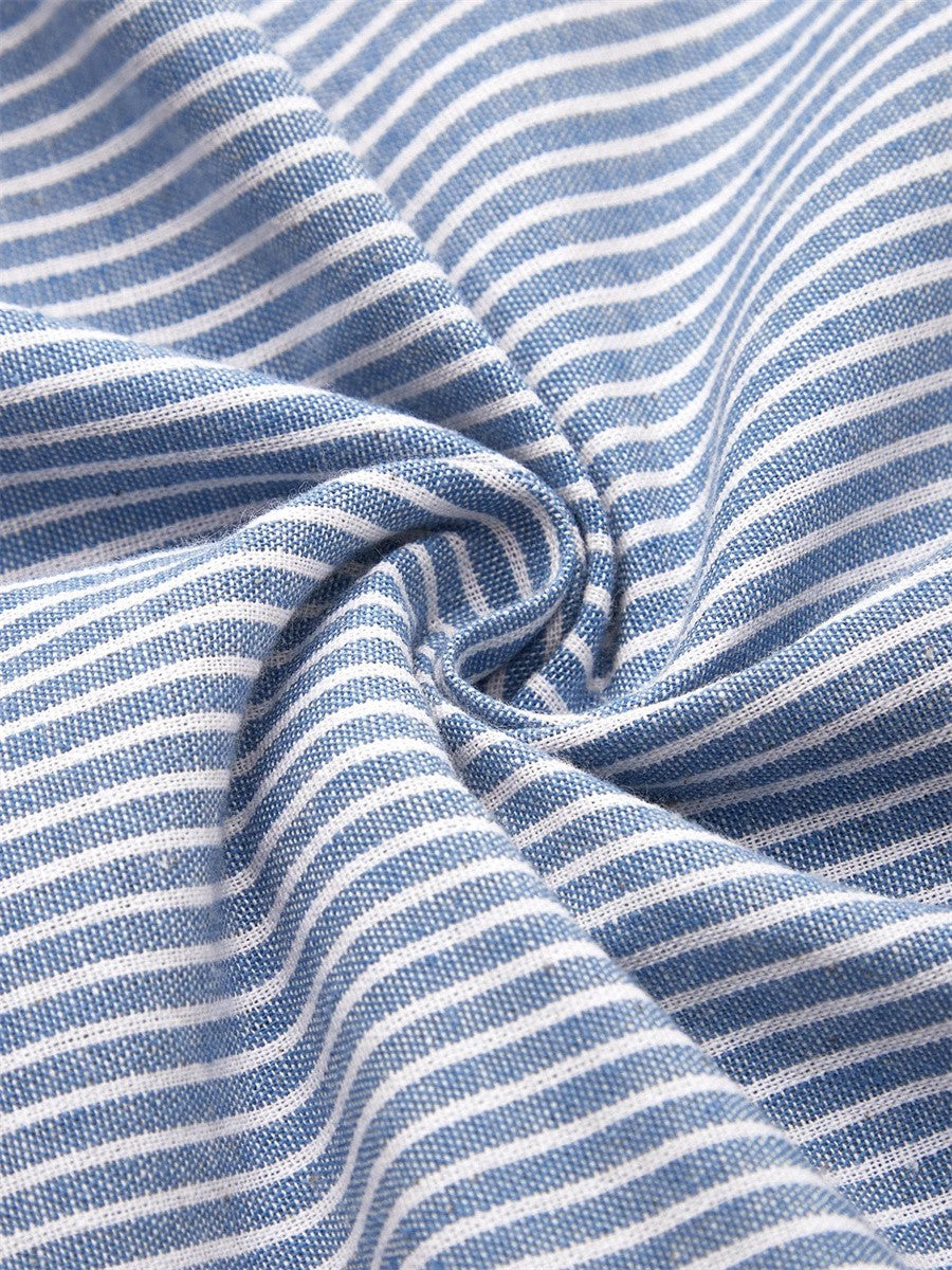 Harpera | Women's Striped Midi Dress with 3/4 Sleeves