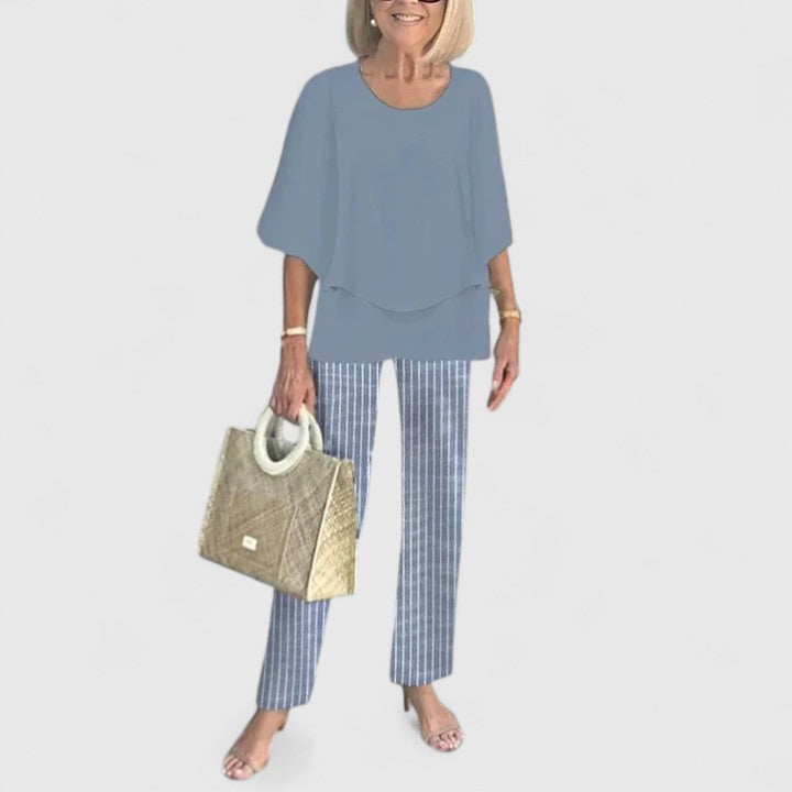 Harperly | Women's Relaxed Two-Piece Matching Top and Pants Set