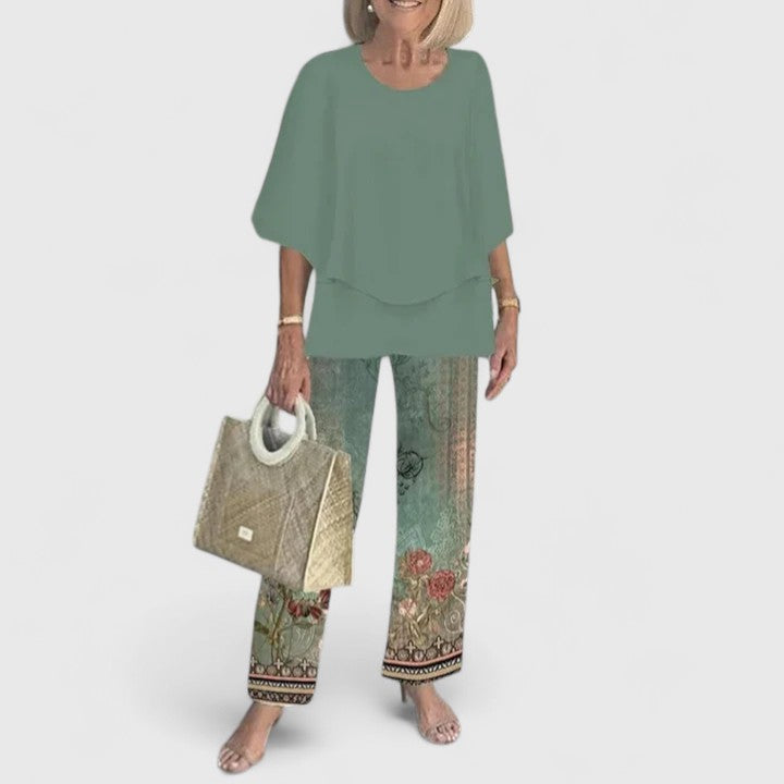 Harperly | Women's Relaxed Two-Piece Matching Top and Pants Set
