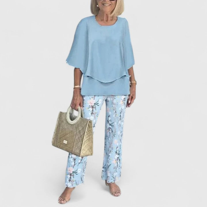 Harperly | Women's Relaxed Two-Piece Matching Top and Pants Set