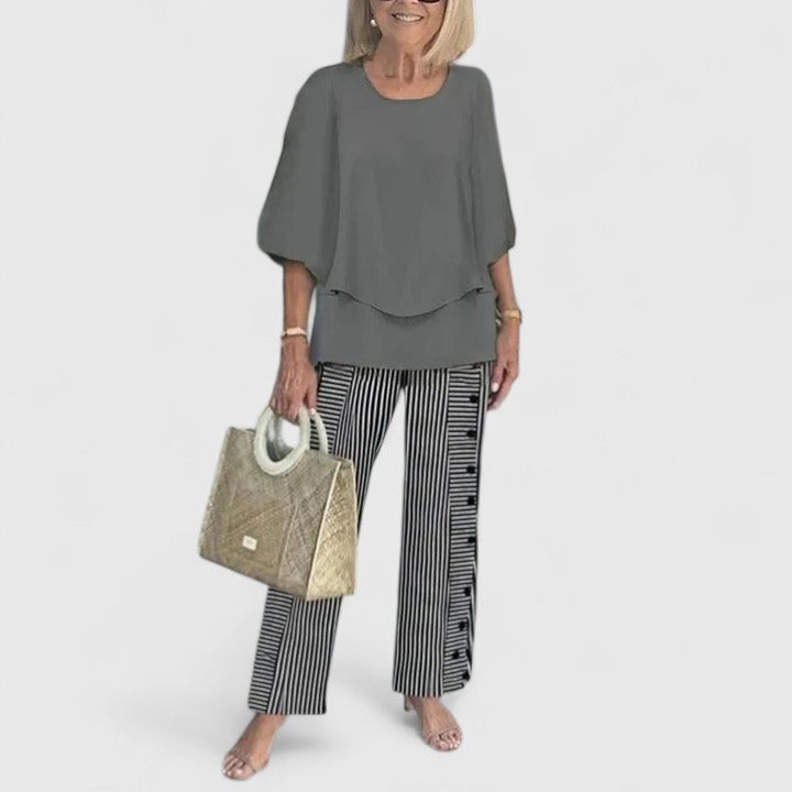 Harperly | Women's Relaxed Two-Piece Matching Top and Pants Set