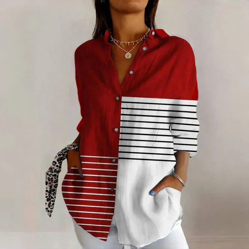 Iris | Women's Vintage Button-Front Blouse